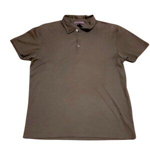 Banana Republic Mens Olive Green Short Sleeve Collared Shirt Size Large